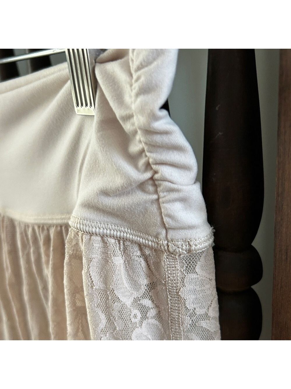 Lace Wide-Leg Side Slit Pants Cream Lace Versatile Lace Pants Cruise Resort Wear - Picture 9 of 16